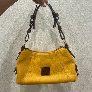 Mustard yellow, vintage, Dooney & Bourke baguette bag